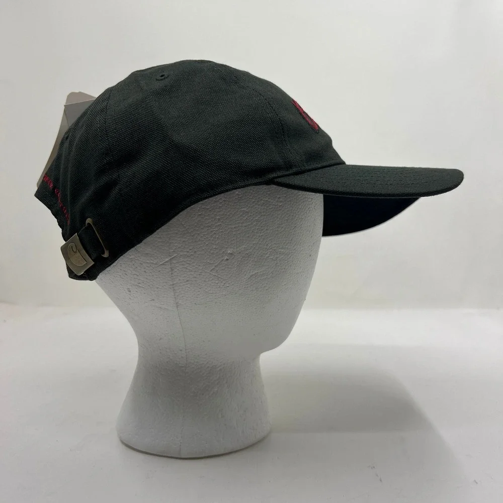 Carhartt Work Cap Men's OSFA Green Adjustable Script Logo Canvas Hat Vintage NWT
